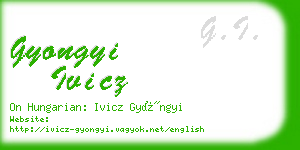 gyongyi ivicz business card